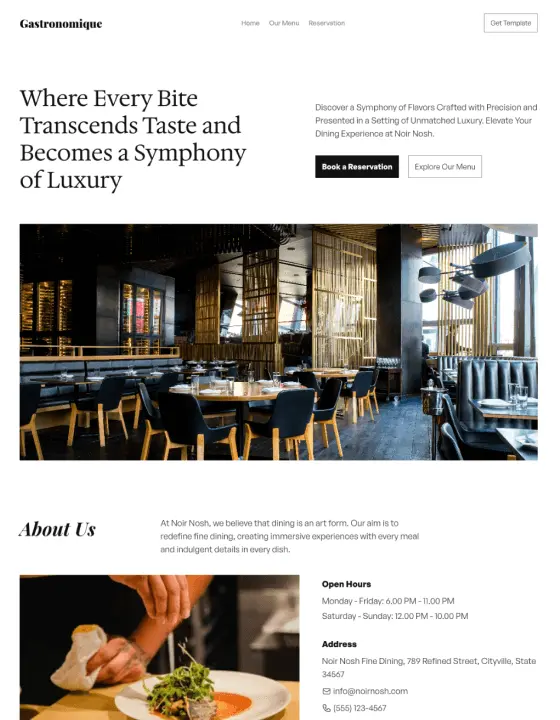 Restaurant Website Design