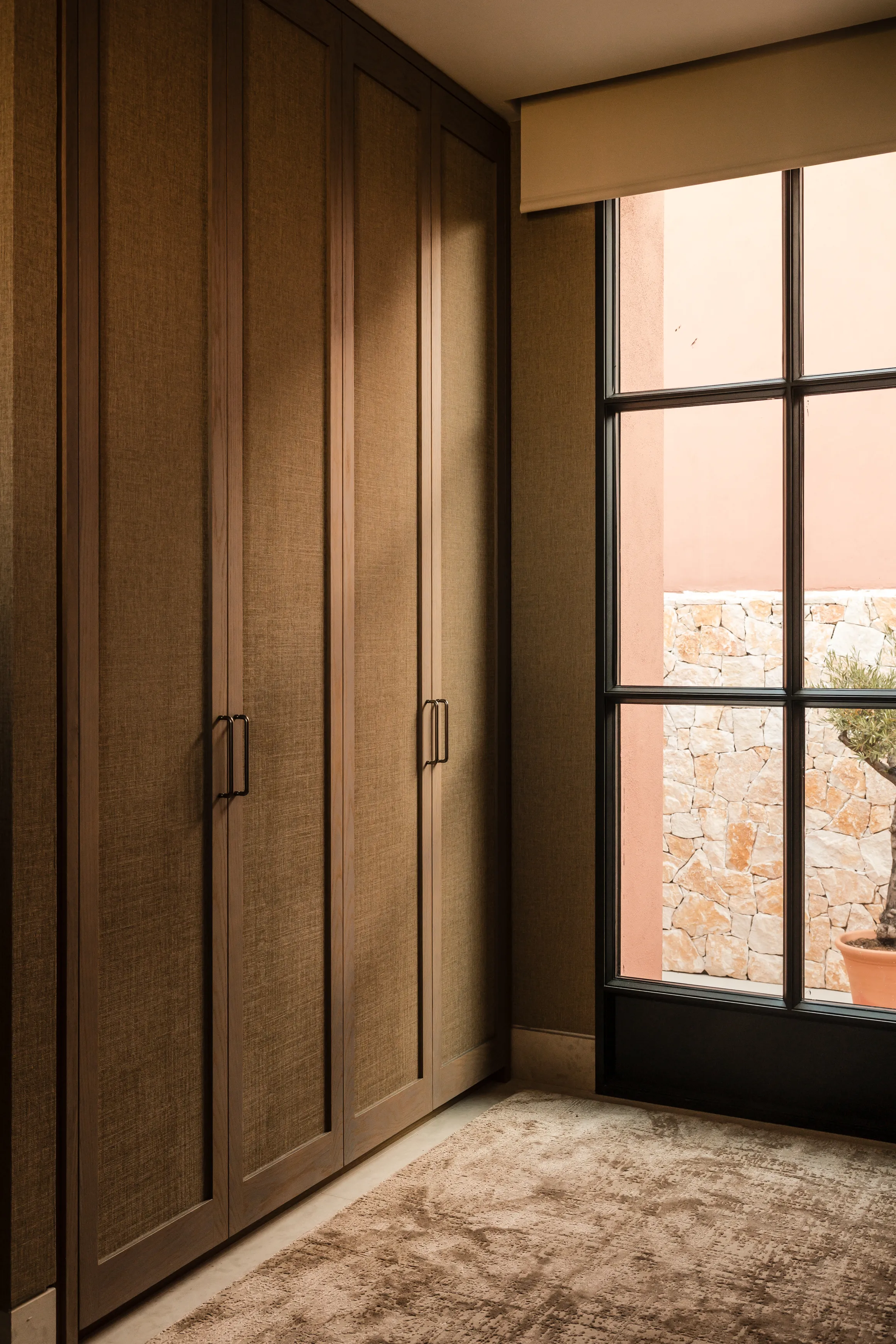 Bespoke oak joinery in a completed luxury residence.