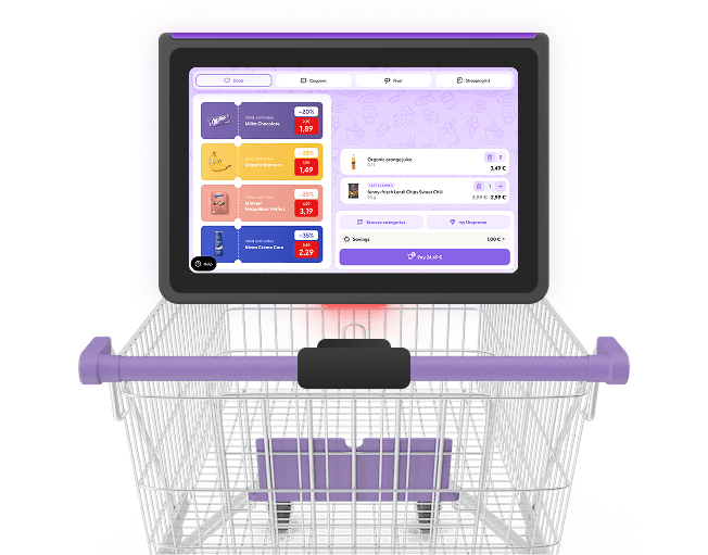 shopreme snap cart smart shopping cart solution for Self-Checkout