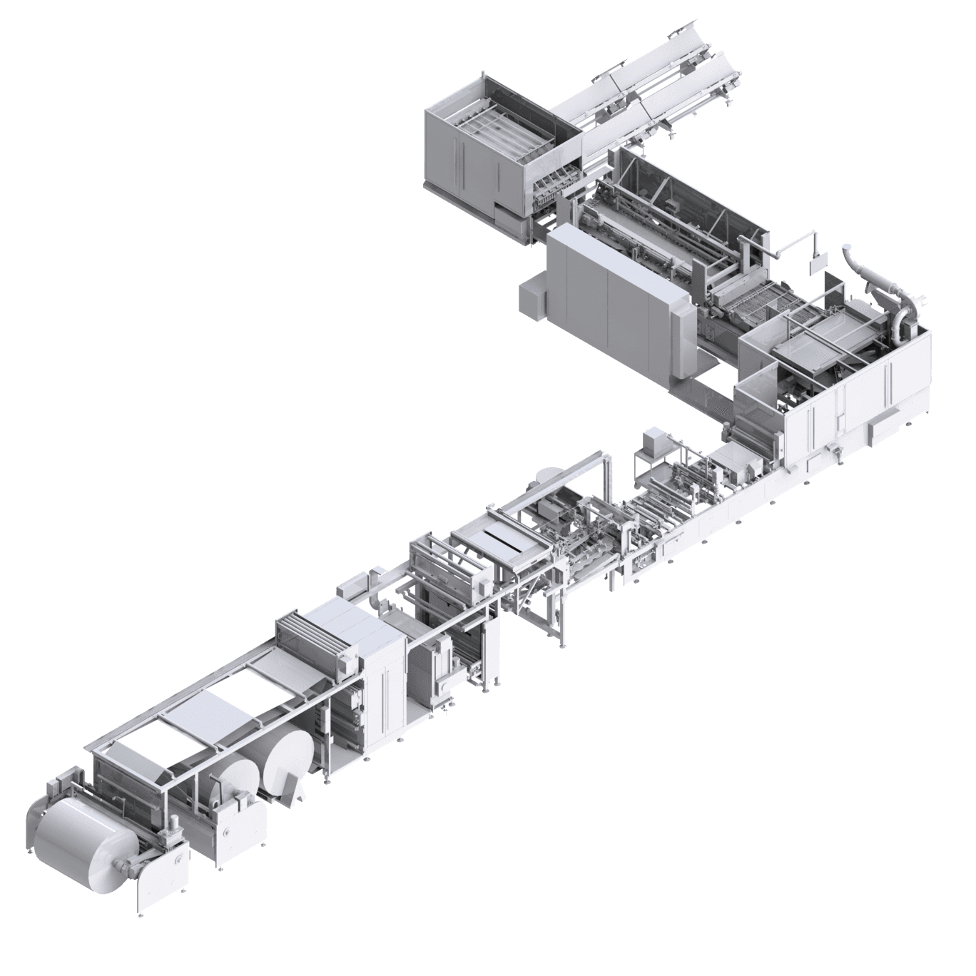 Industriemaschine für Produktion, High-Tech-Anlage, Fließband, Produktion