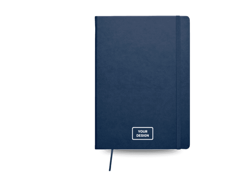 Made in Europe hardcover notebook with custom logo branding