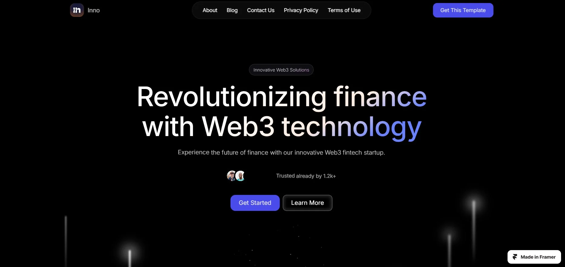 Best Framer Templates for Crypto and Web3 - Inno 