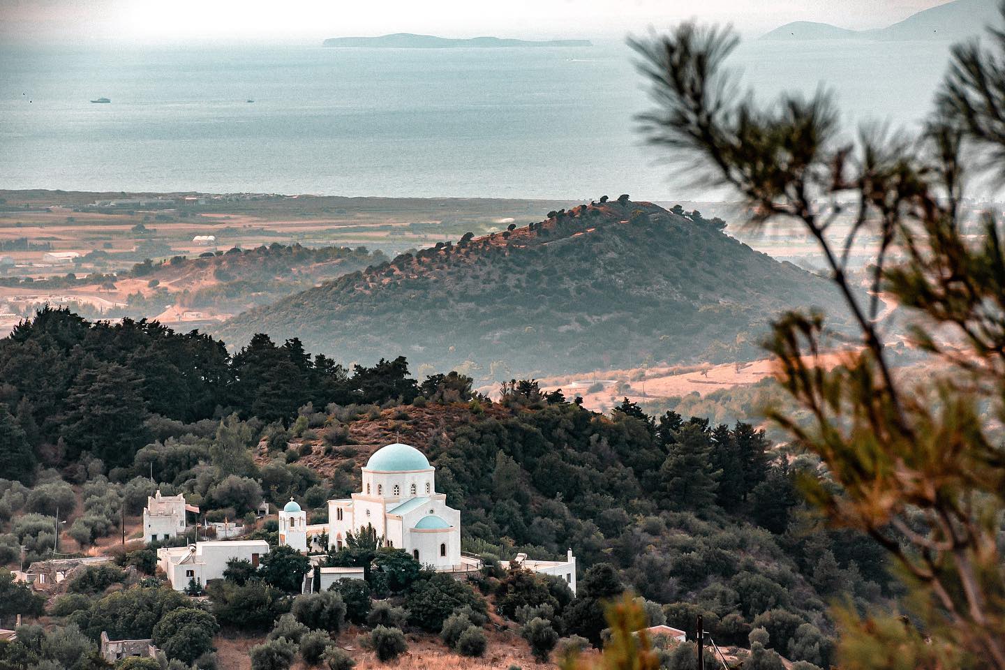 a small island in the middle of the ocean