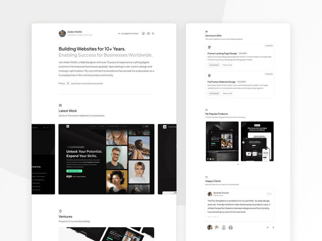 Frond Framer Template Image 2