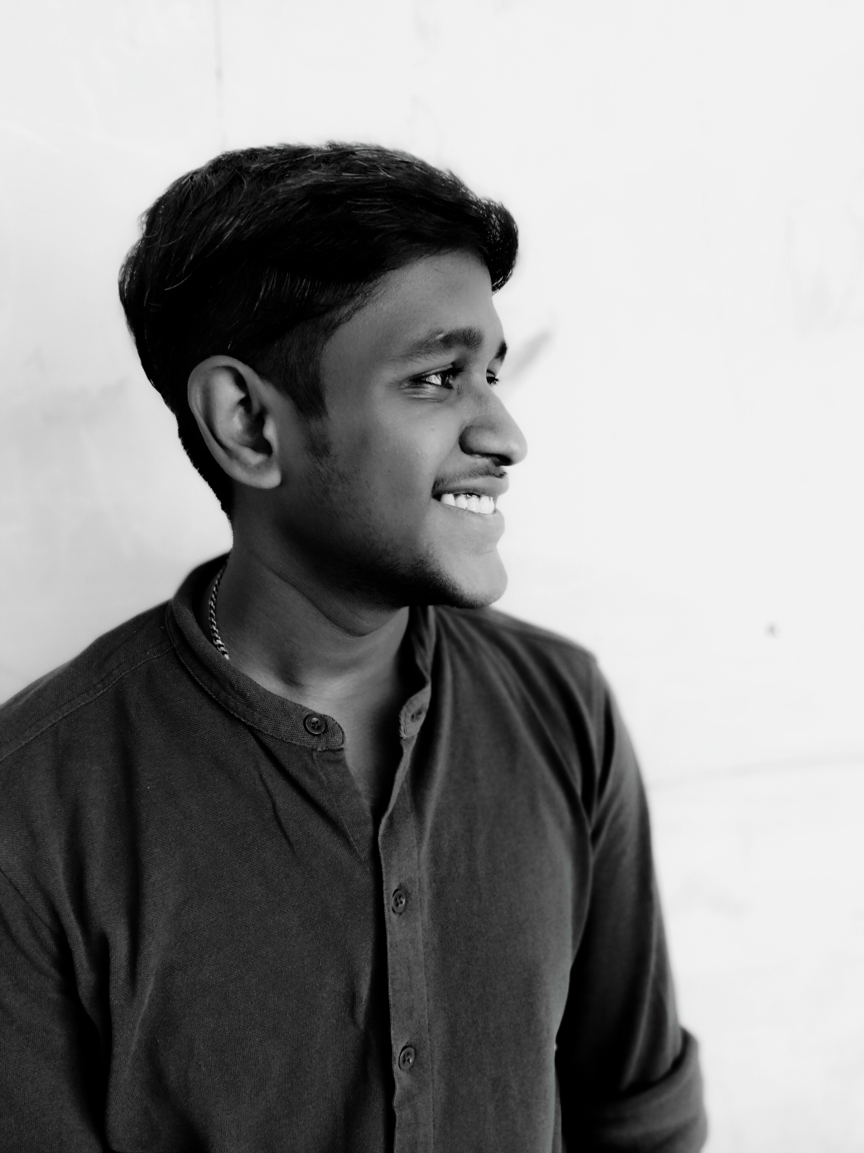 Portrait of a young man with a beard