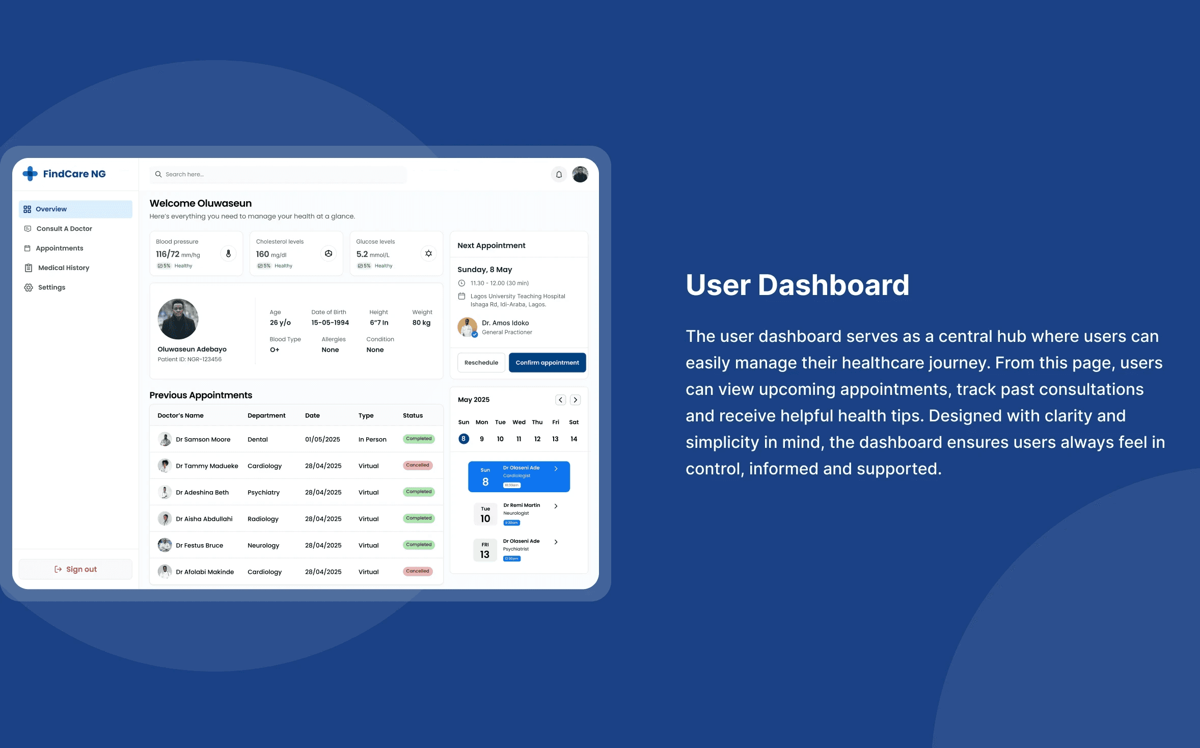 App home page with credit card and transactions
