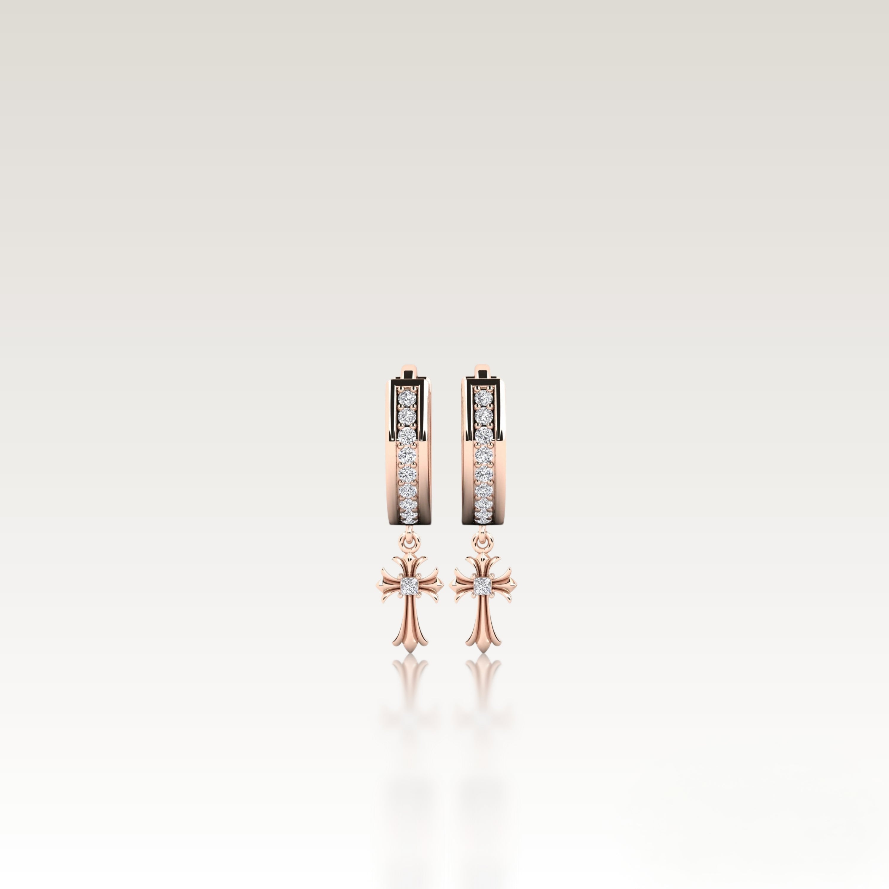 SAINT' Cross Earrings image 1