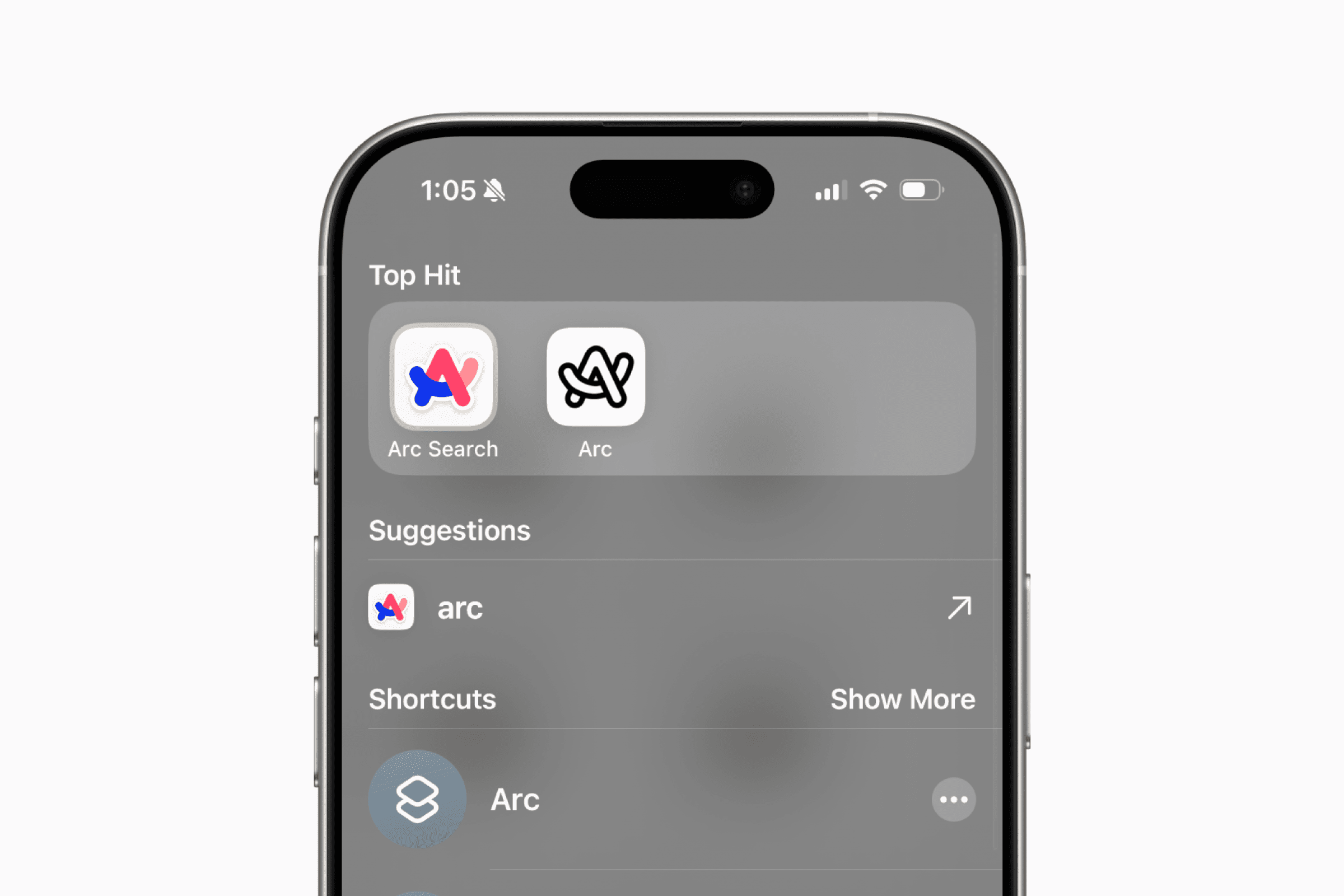 Search on the iPhone home screen