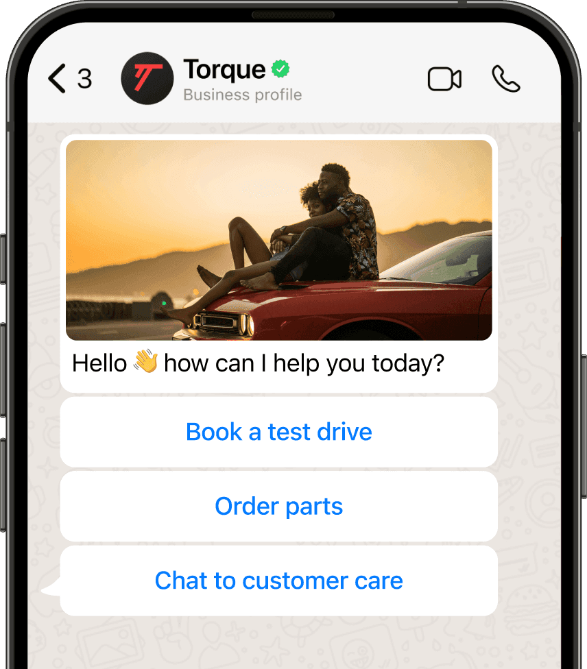 Cue WhatsApp solution for Automotive businesses