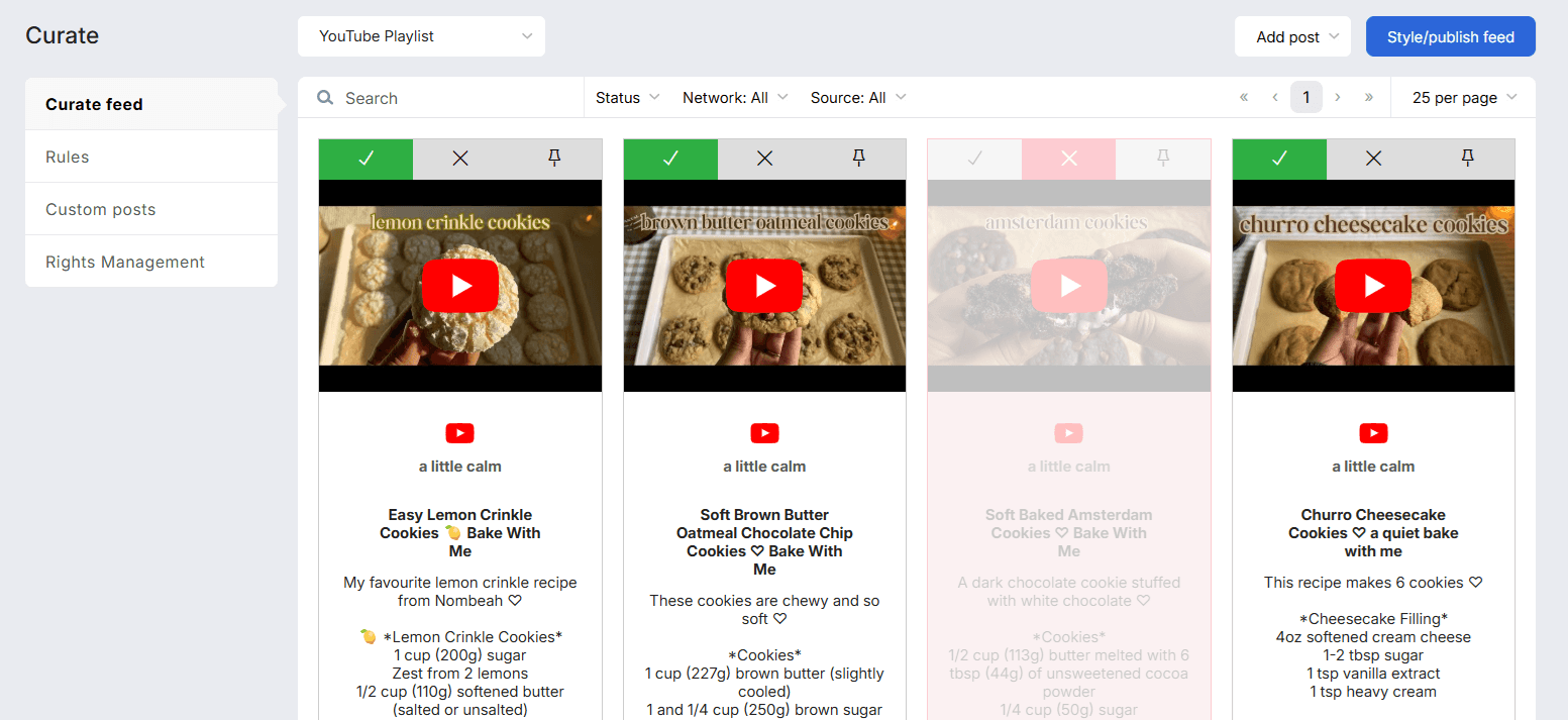 curate youtube playlist
