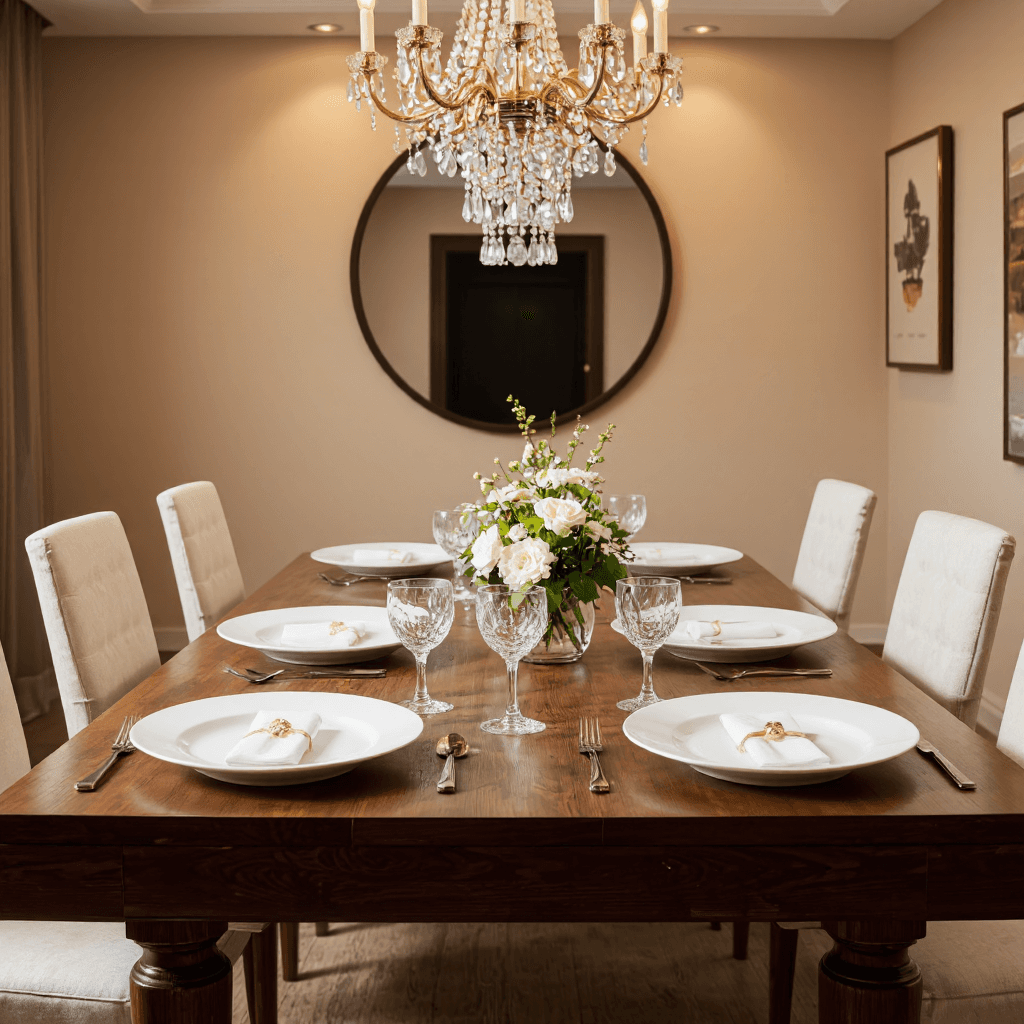 product photography of Dining Room Setup