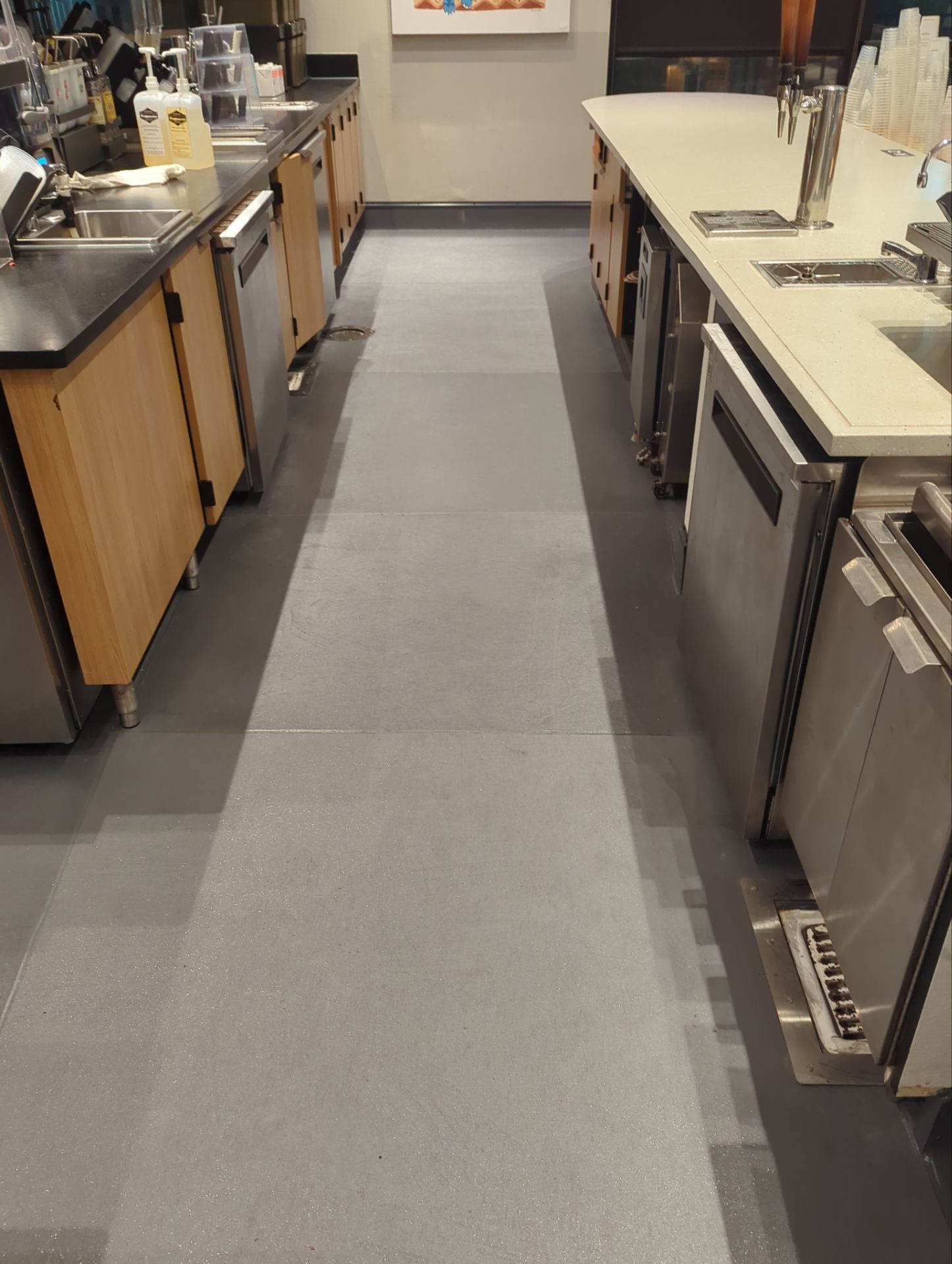 Properly installed Eco-Grip floor drain collar with smooth, even weld lines and a clean, watertight finish.