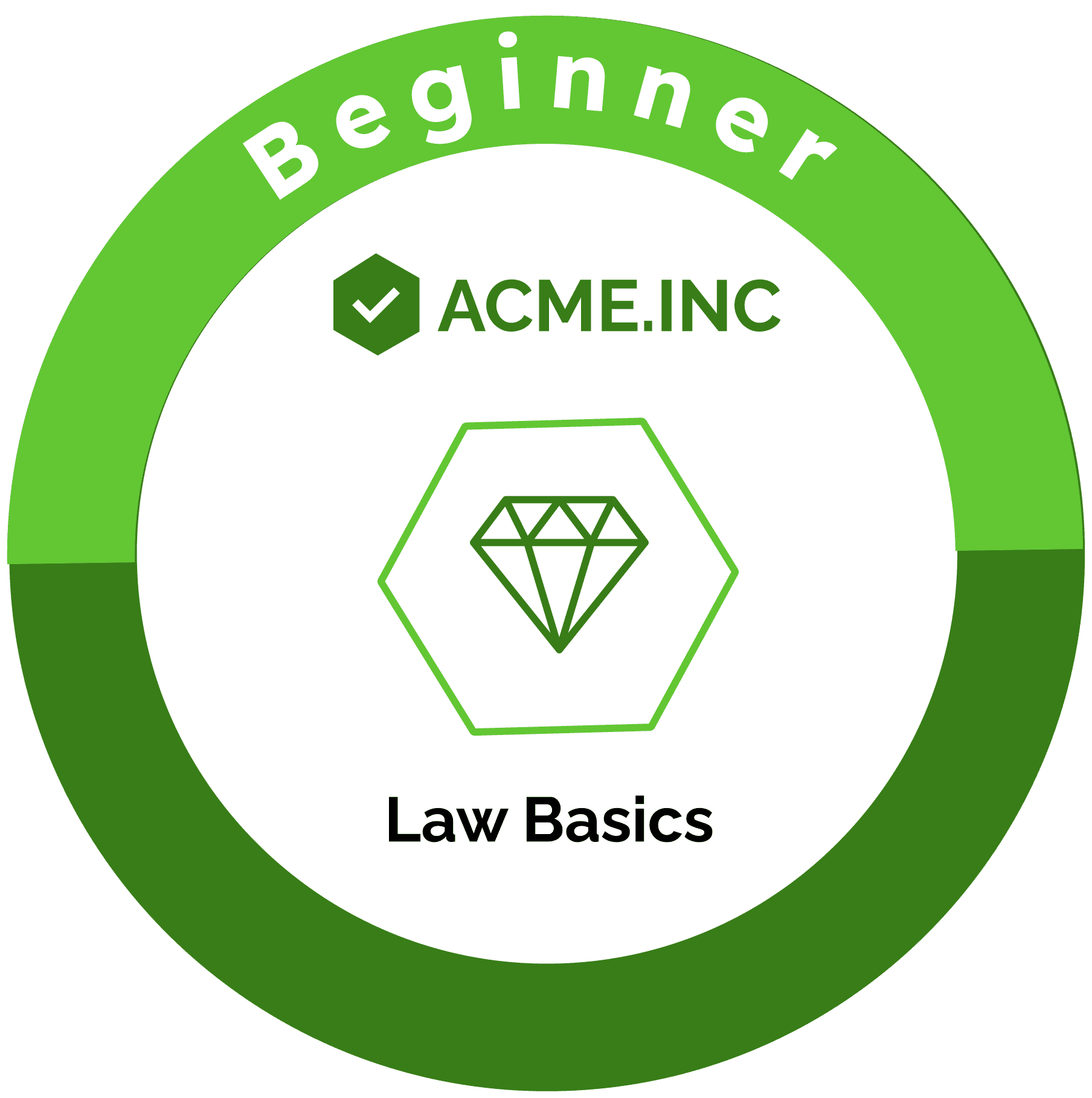 Wauld - Professional and timeless green course completion badge template