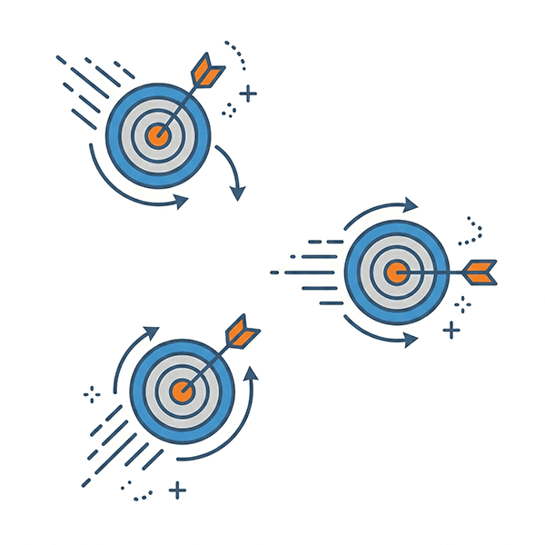 Illustration showing confusing decision labels like 'Marketing', 'Growth', and 'Product', representing lack of priorities.