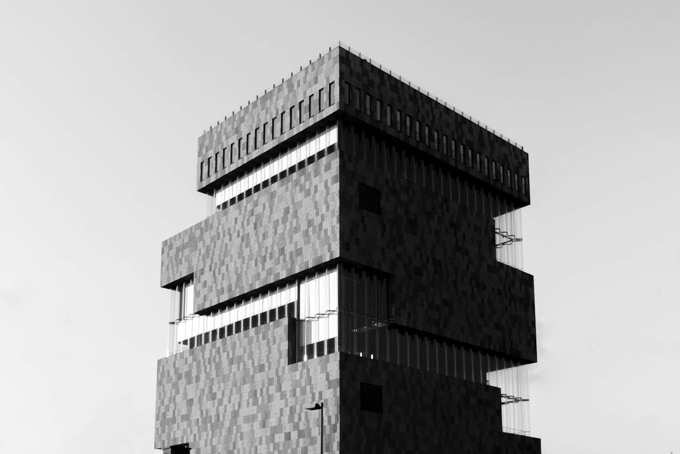 Stacked tower of offset dark volumes