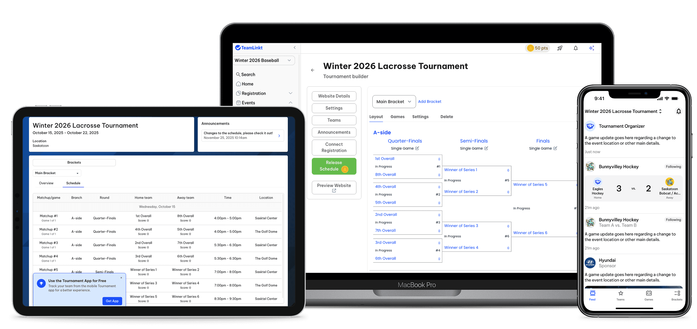 TeamLinkt's Tournament Software Hero Banner