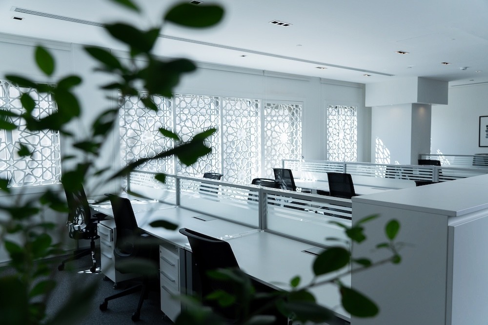 Open office workspace interior at DIOM Rubeen 207 headquarters in Riyadh