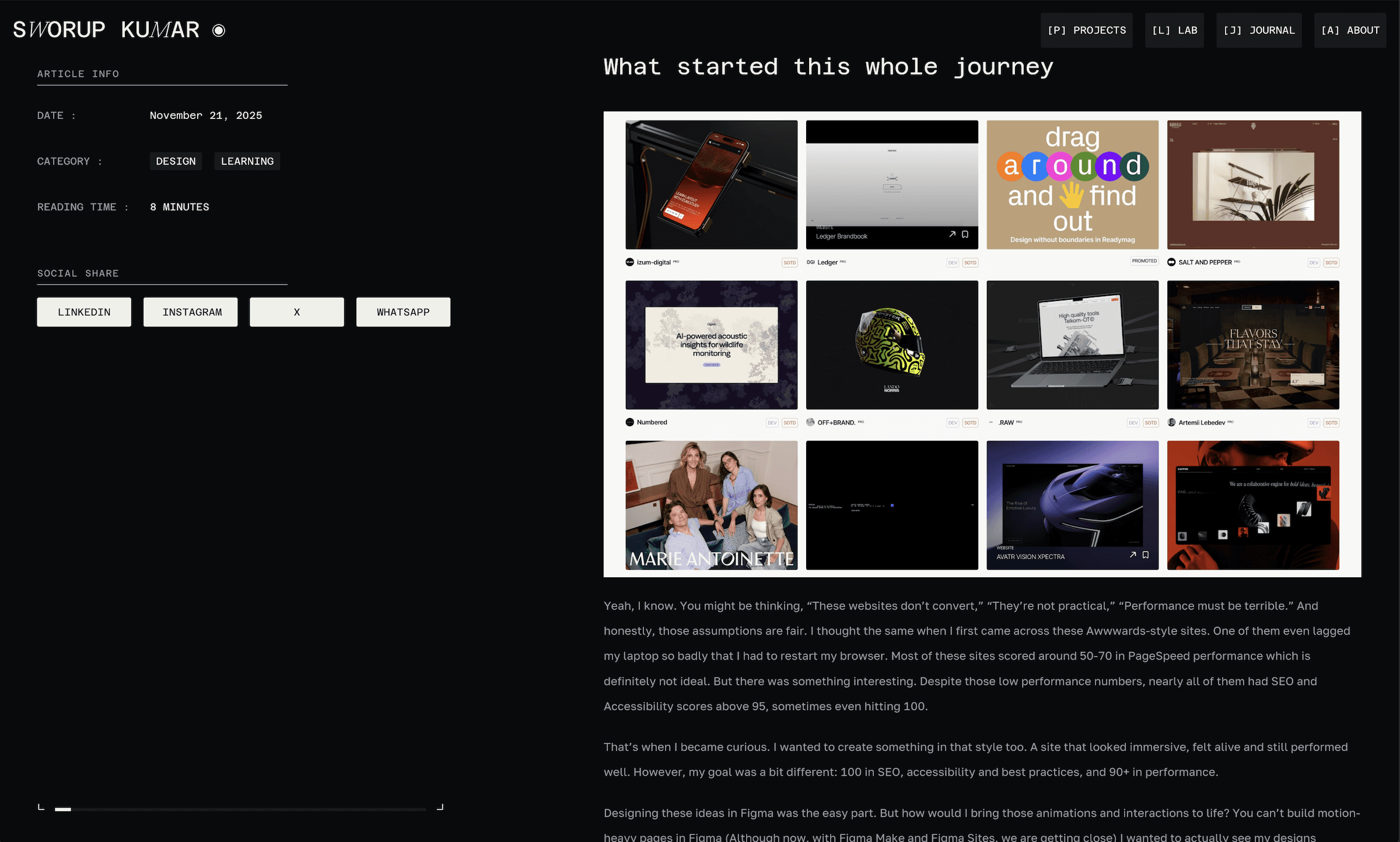 Social share buttons in Blog page