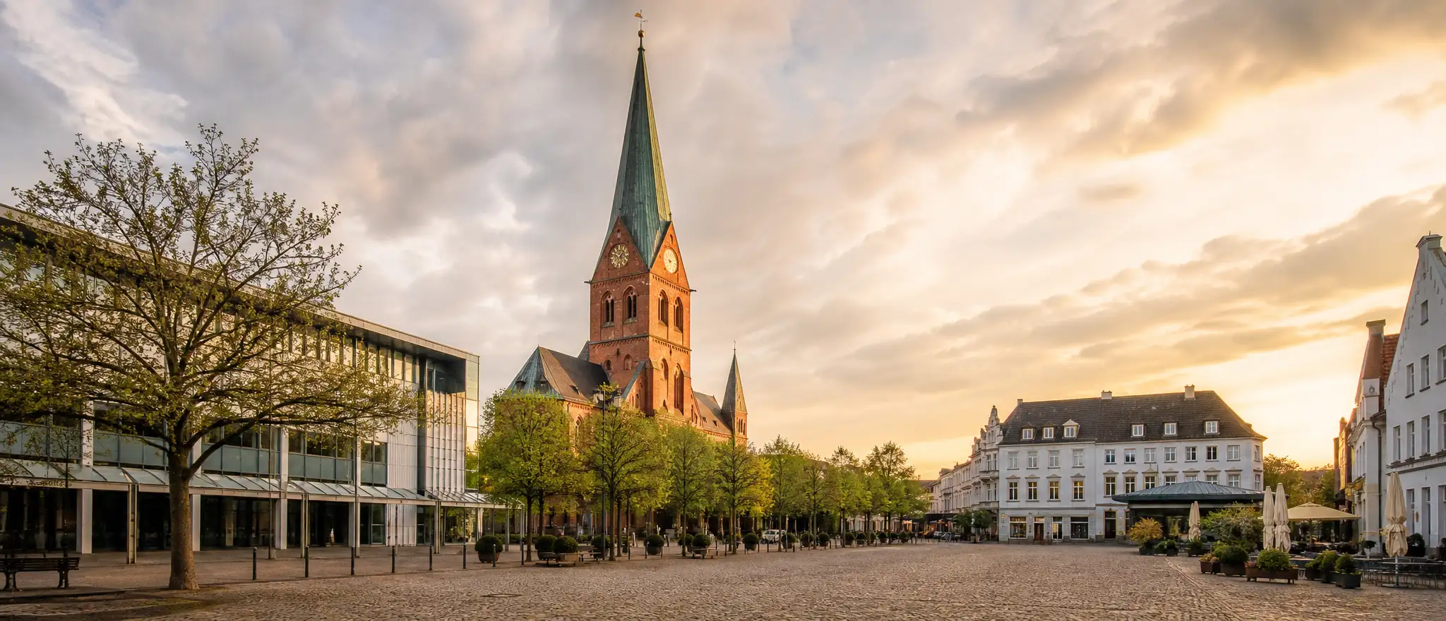 Neumünster Stadtansicht, Symbolbild für Pflegemarkt in Schleswig-Holstein