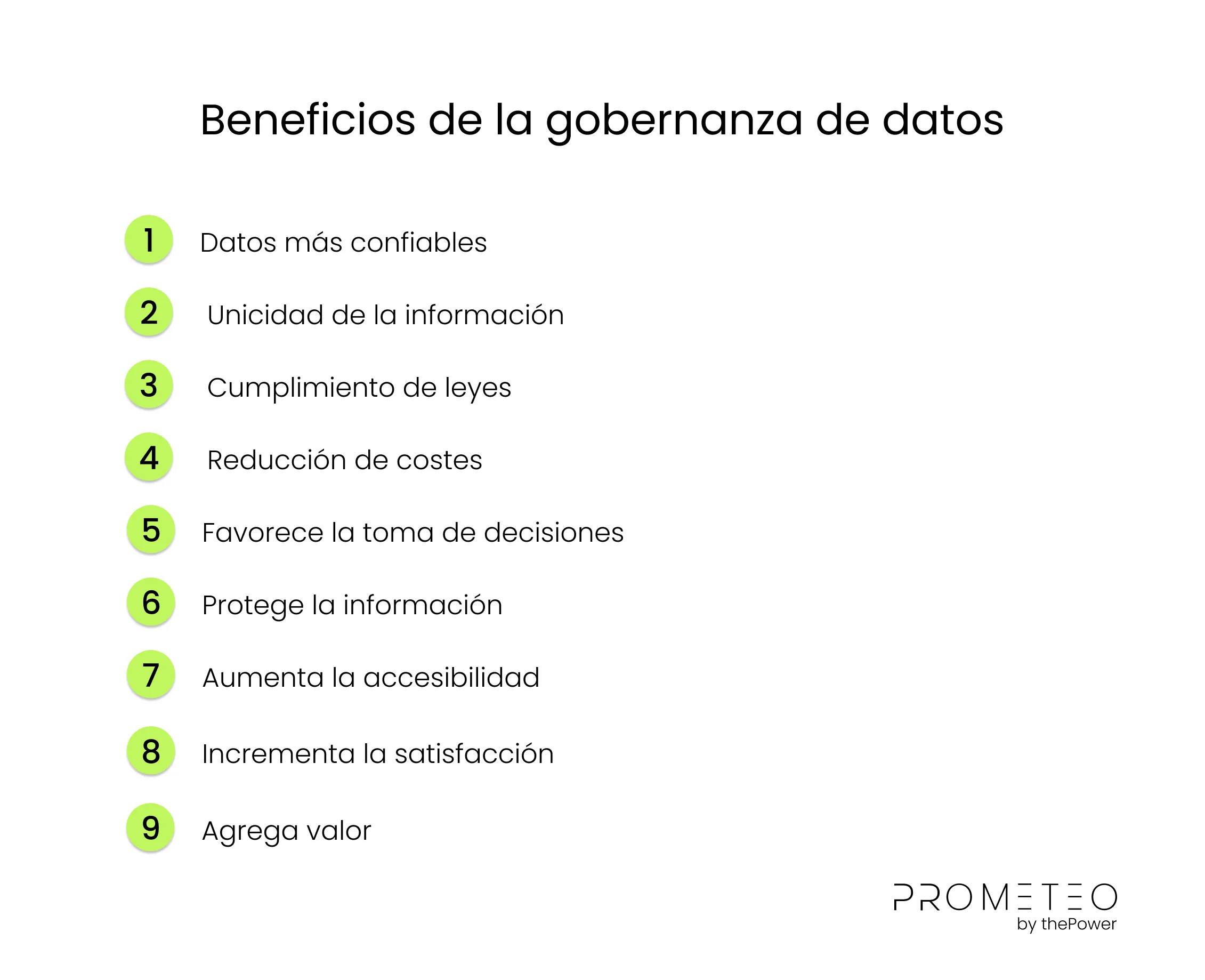 Beneficios de la gobernanza de datos