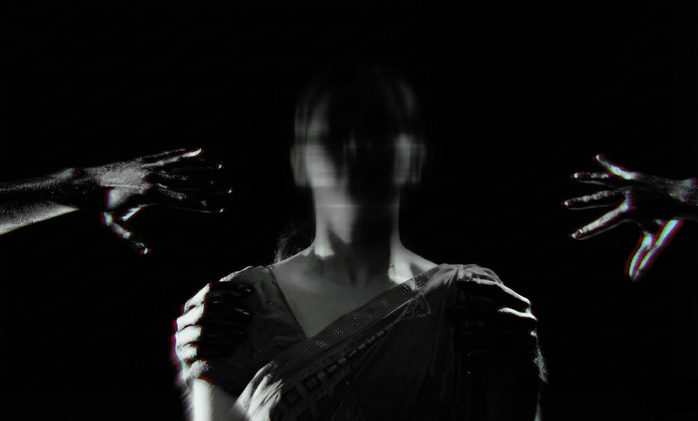 Symbolic portrait representing women’s voices and lived experiences in the Nayi Chetna 3.0 campaign against violence.