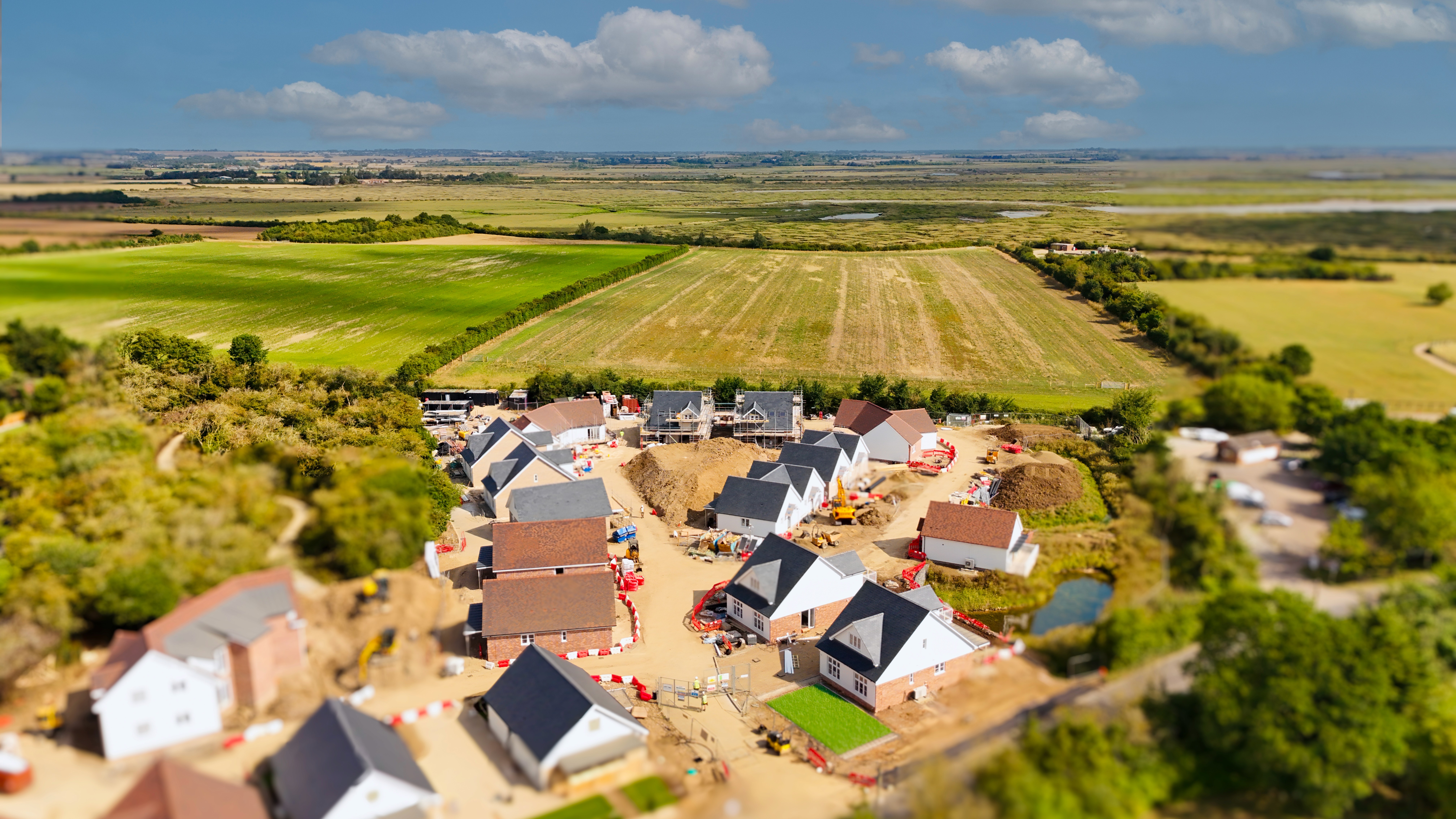 buildings and sky from below