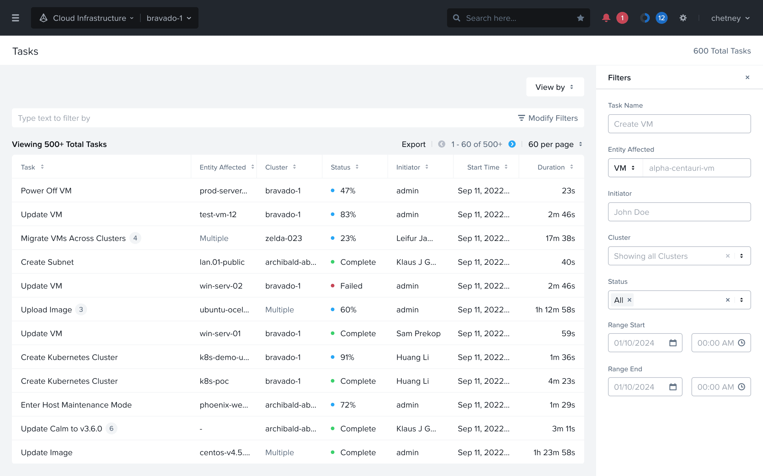 Expanded filtering support: Users can filter by a variety of attributes incl. time range