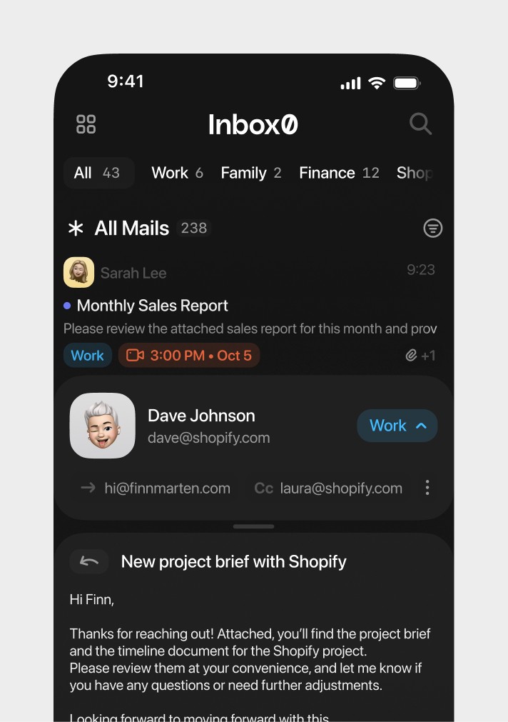 Mail Application UI