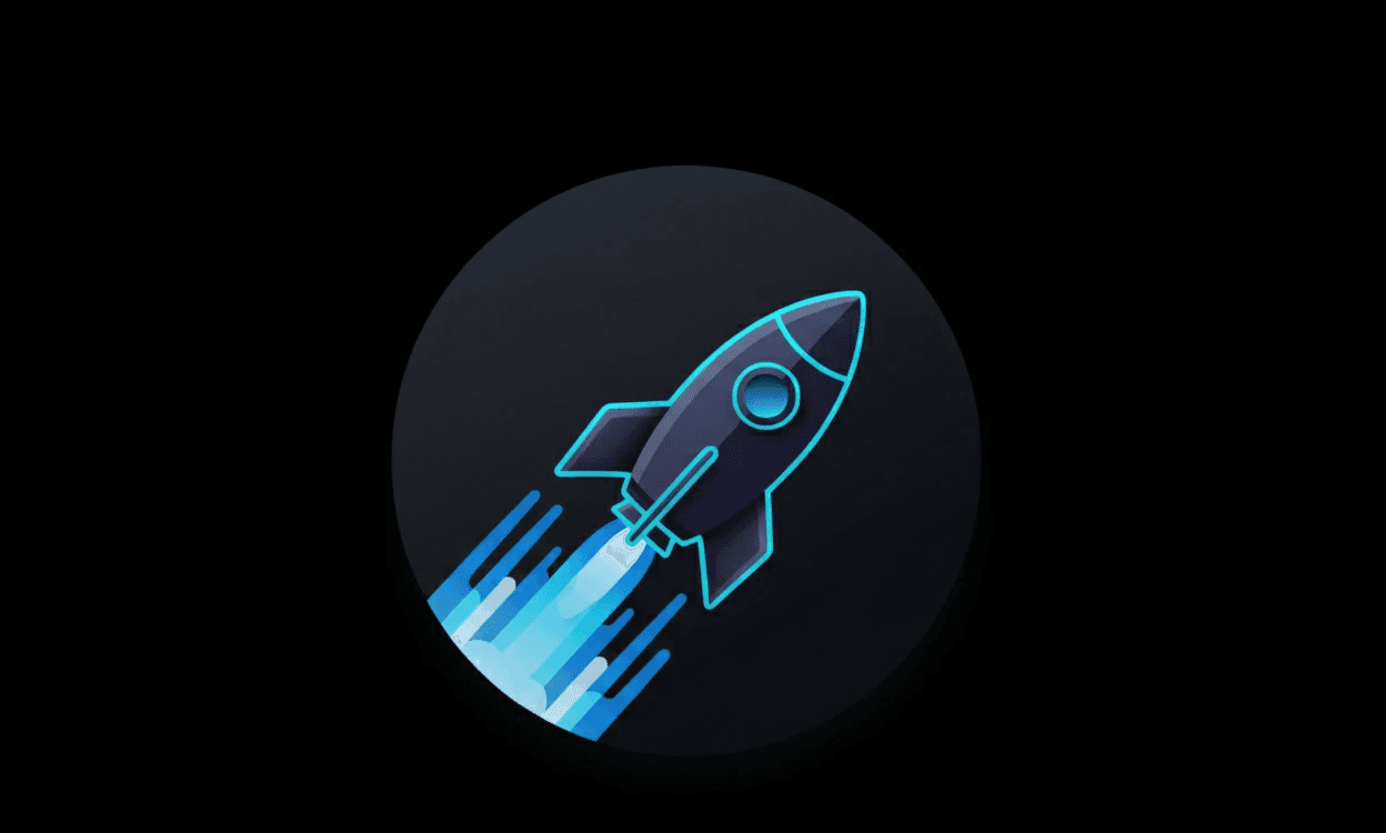 blue rocket icon