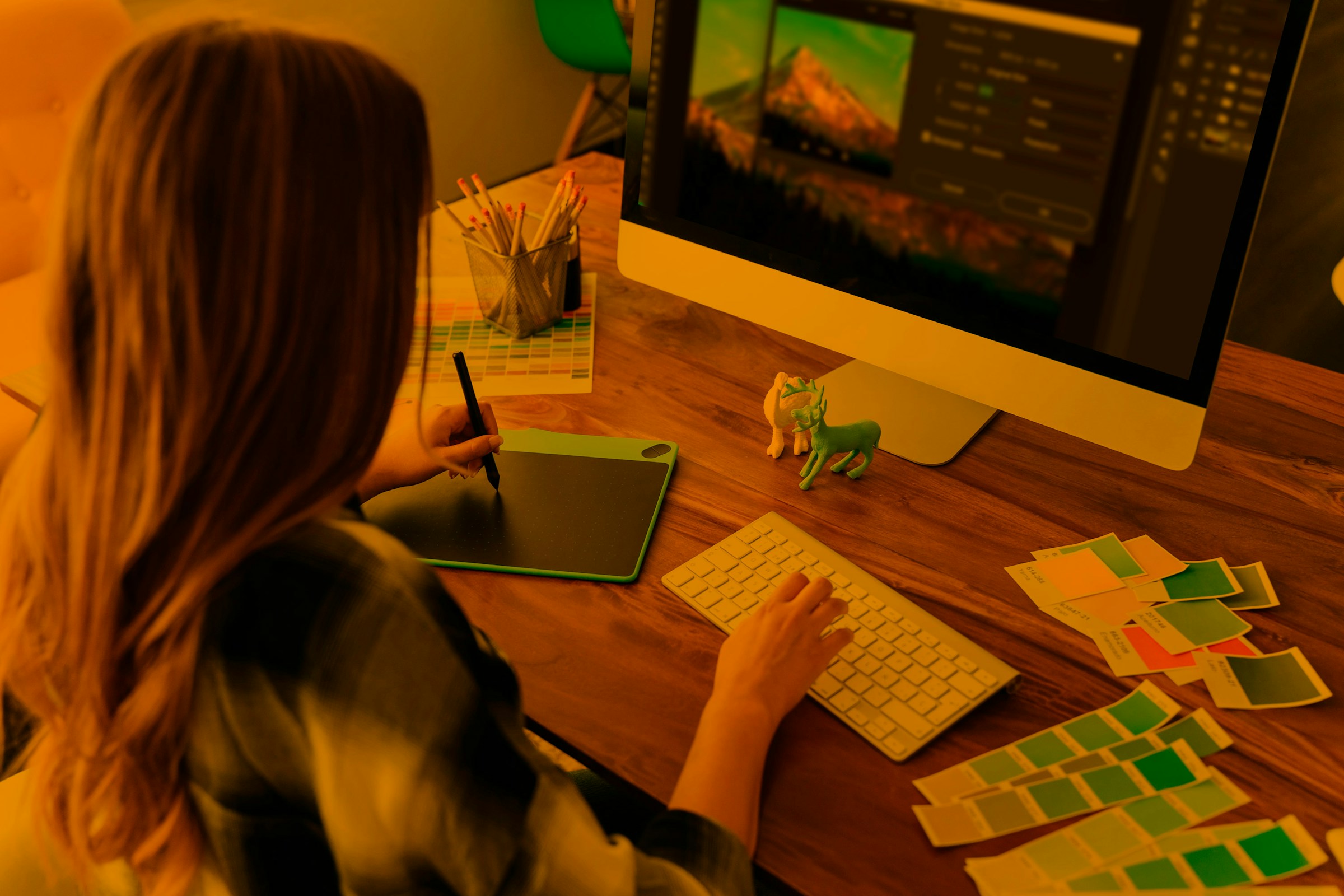 woman using editor - KineMaster Alternatives for PC