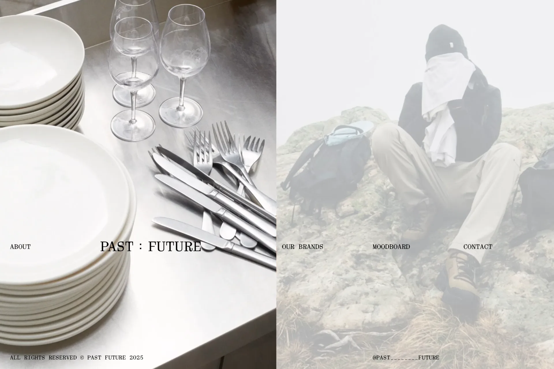 Screenshot of PastFuture website