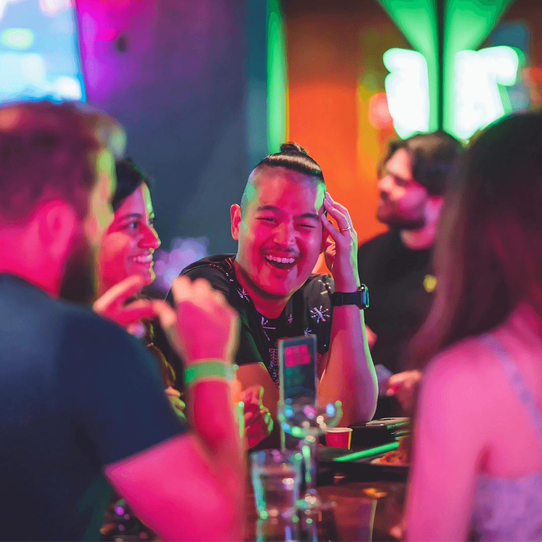 Features Image of a person playing in Fortress Arcade