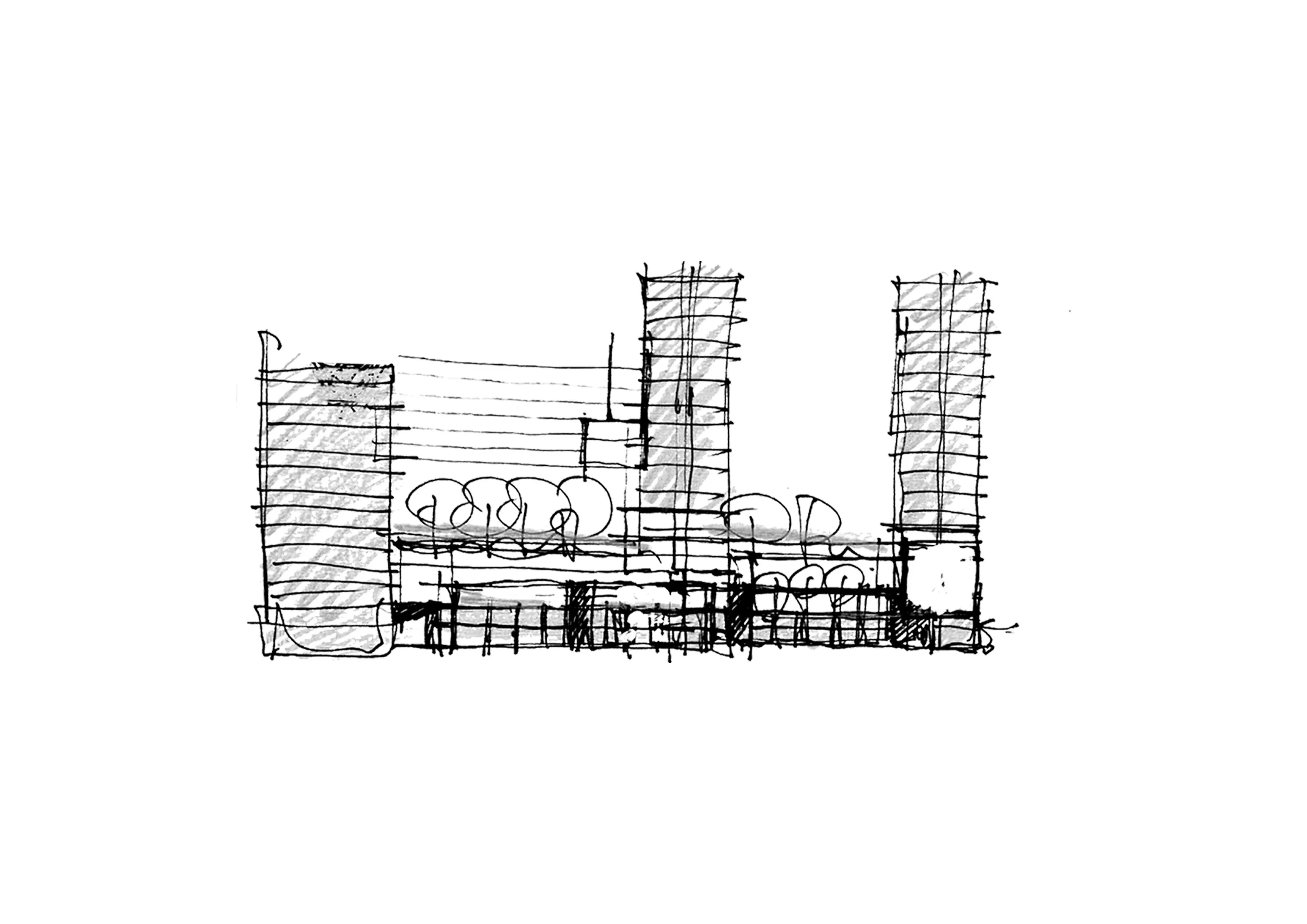Concept sketches of Kwasa Damansara City project by Asima Architects