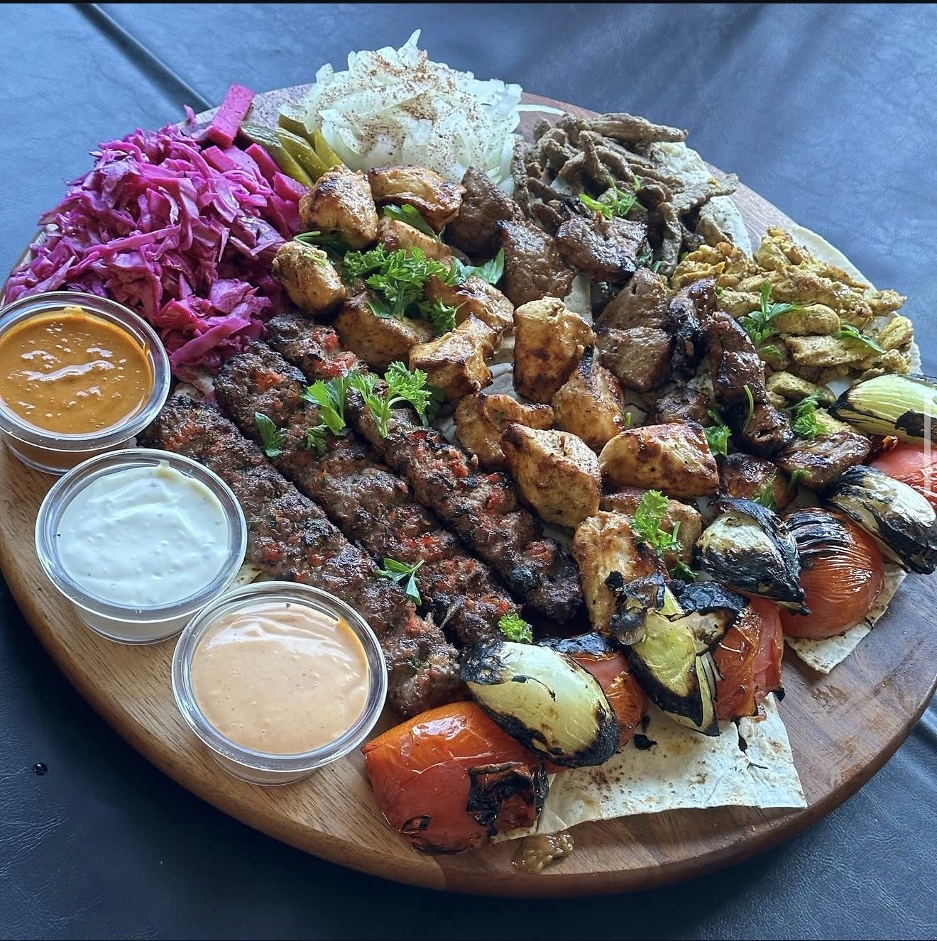 Traditional charcoal grill at Pasha
