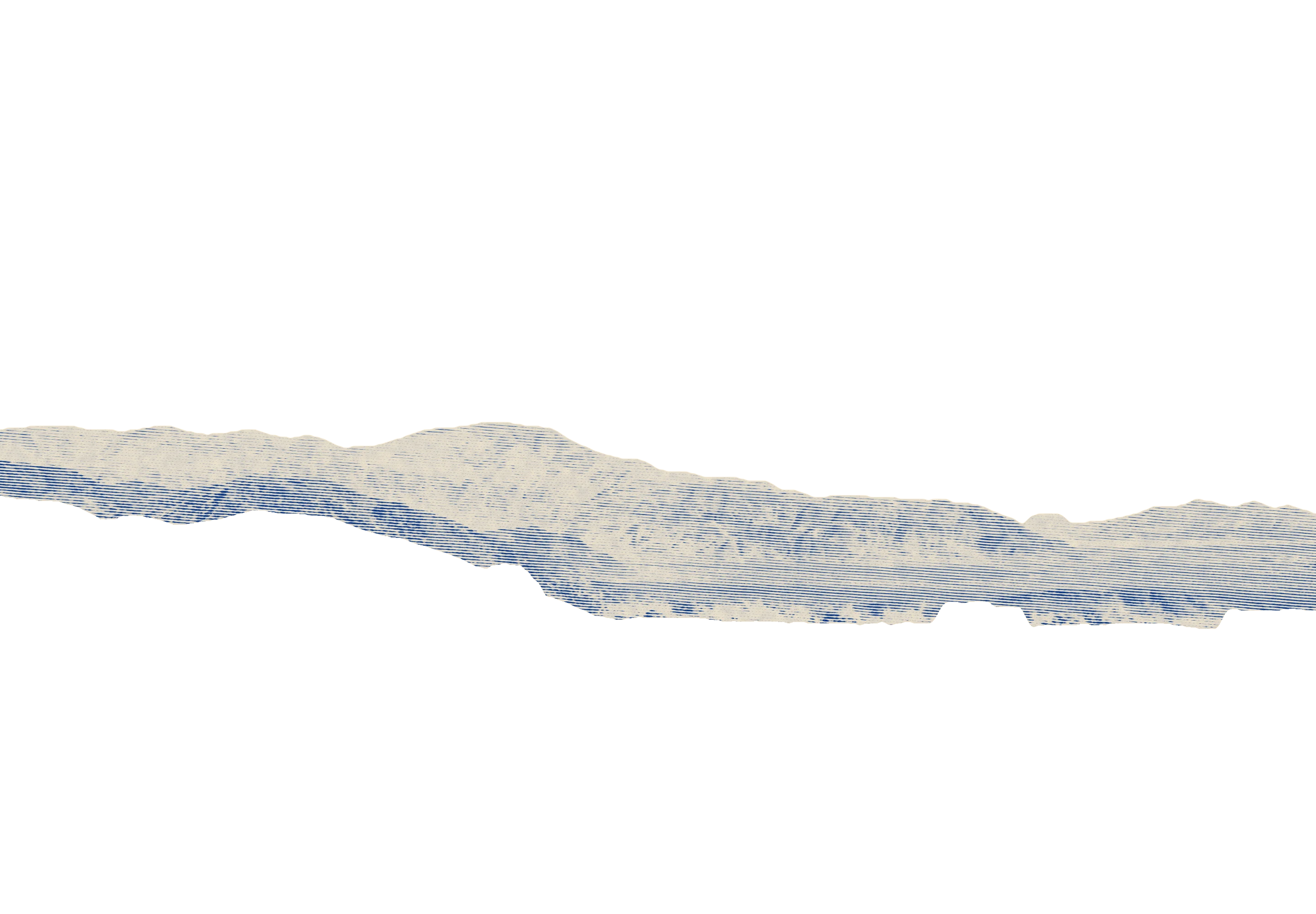 An engraved desert: far ridges under a deep blue sky