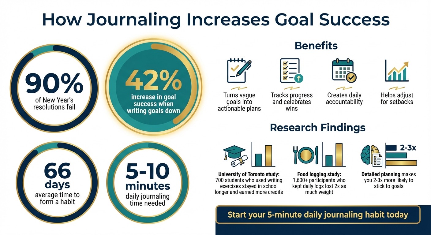 How Journaling Increases Goal Success: Key Statistics and Benefits