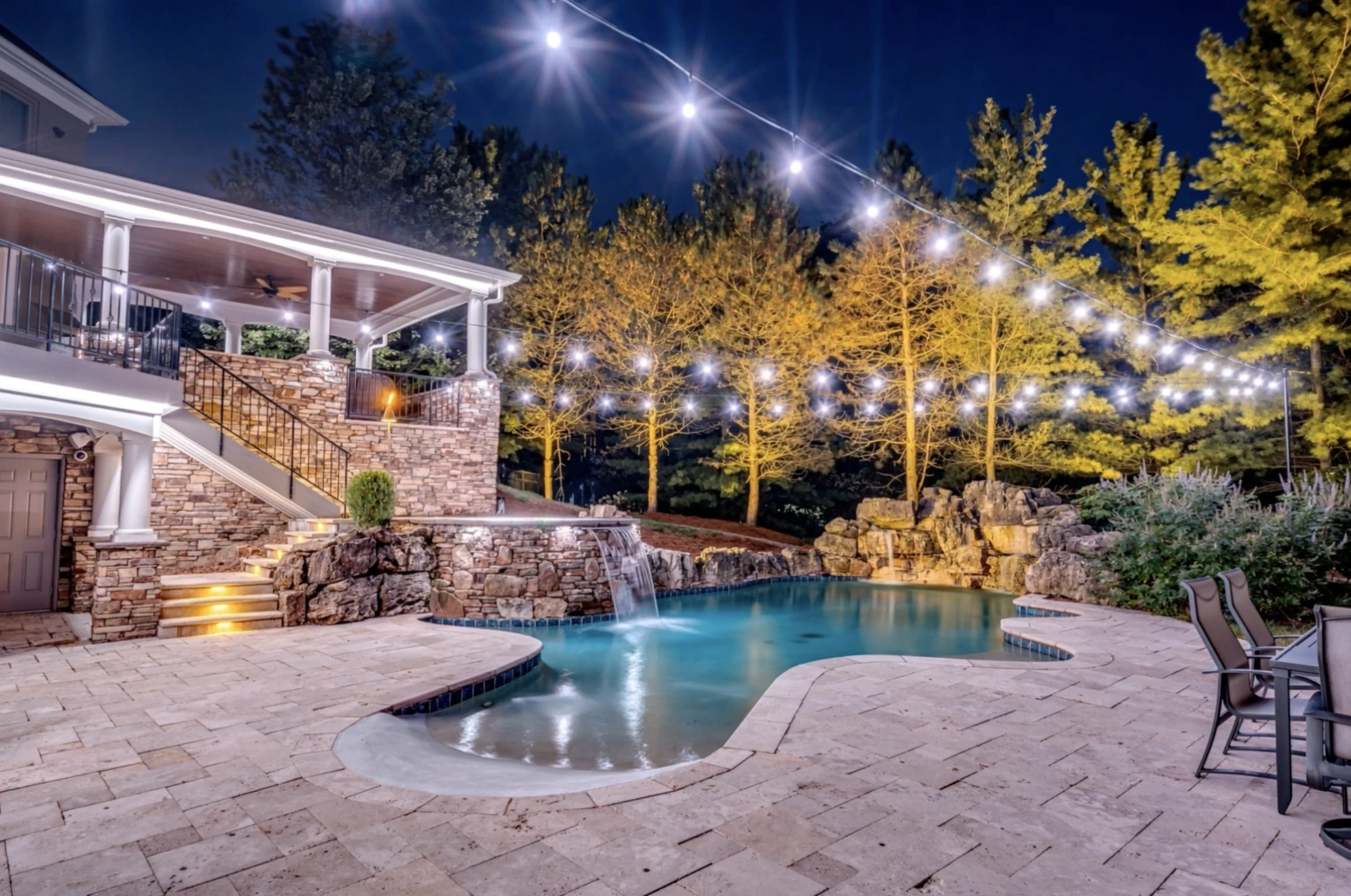 Backyard pool party