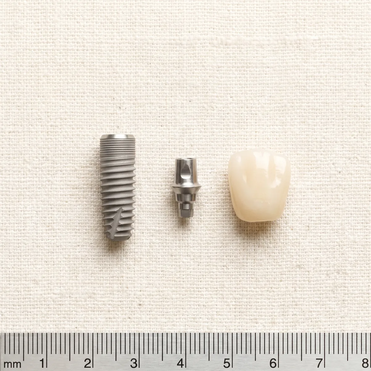 Implantat, Verbindungsteil und Zahnkrone