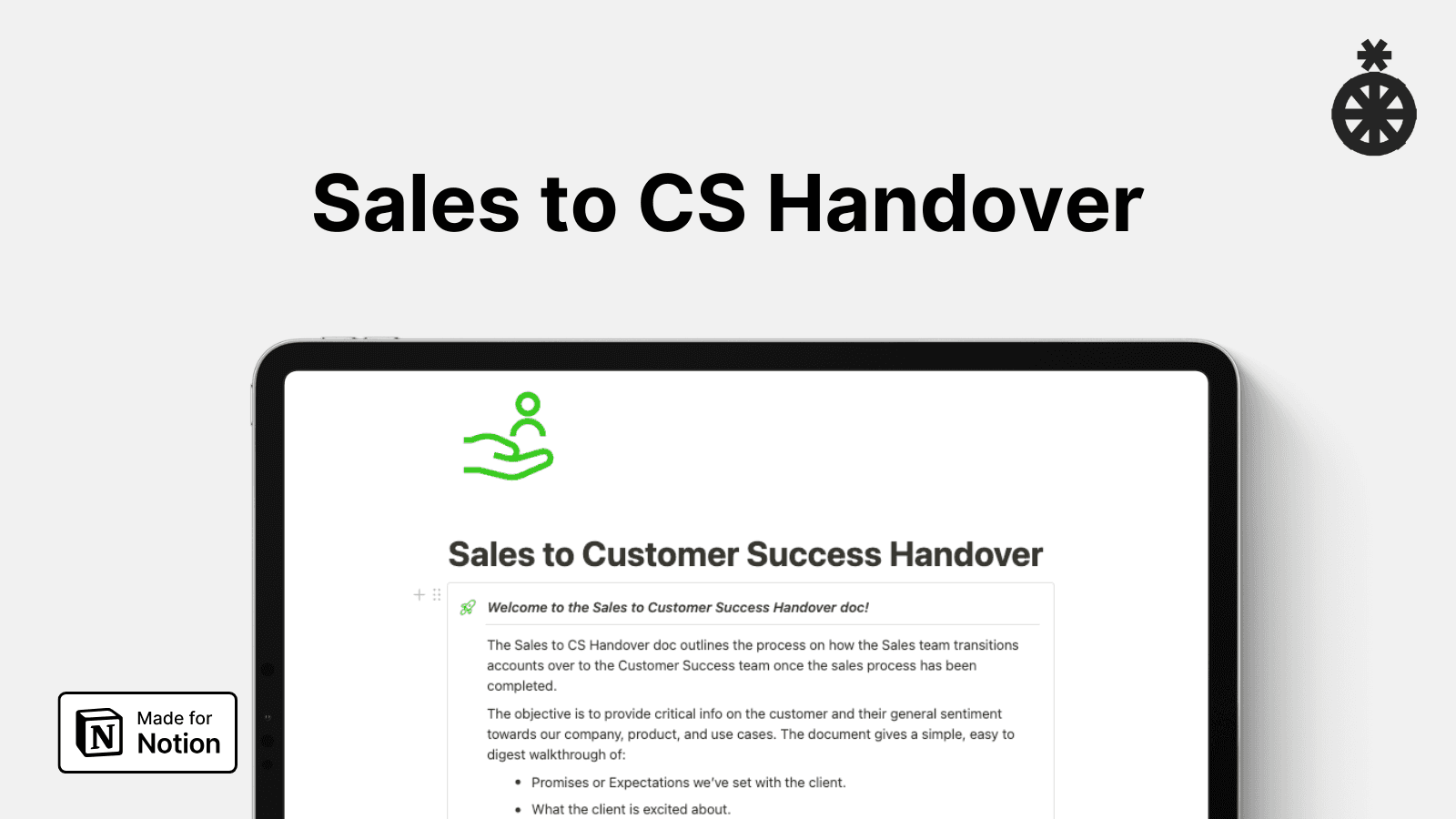 Fortuna Sales to CS Handover