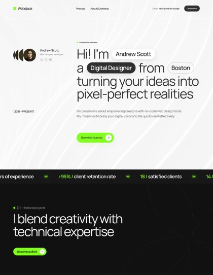 Webstack — Framer Website Template for Portfolios
