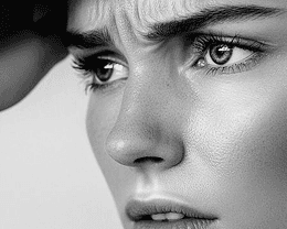 a woman sitting on a chair with her legs crossed