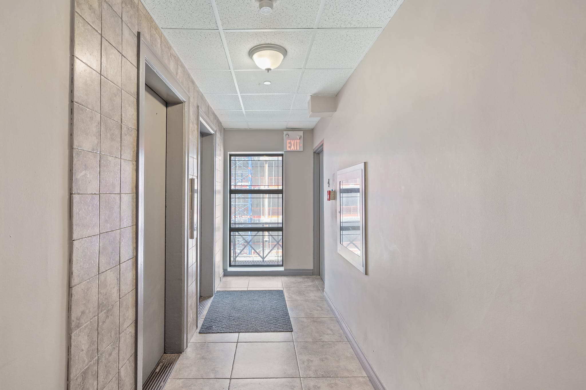 Cleaned elevator hall
