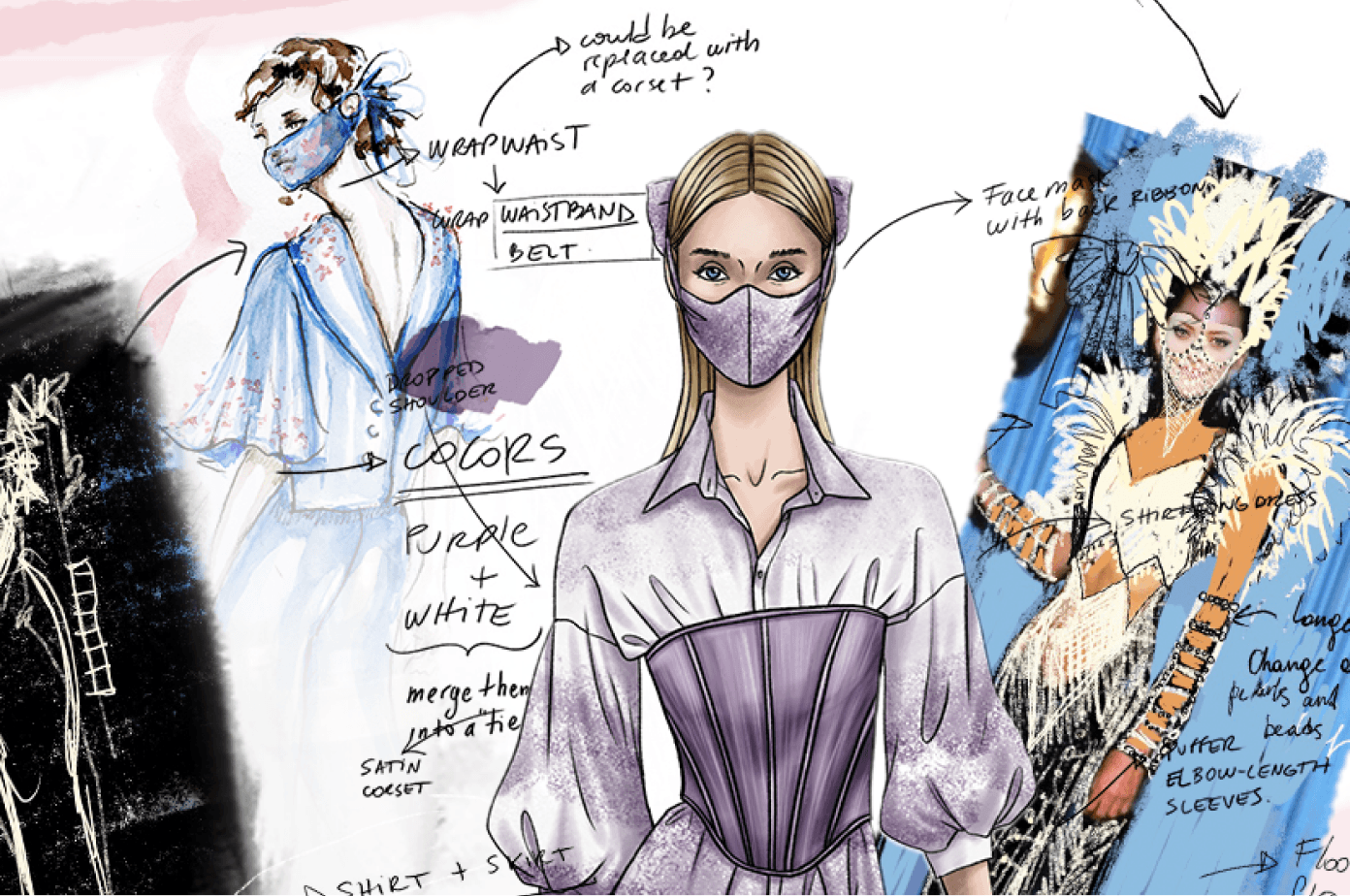 Haute Le Mode x Fiverr – illustrated collab work