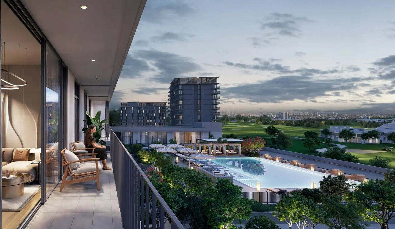 golf acres building views