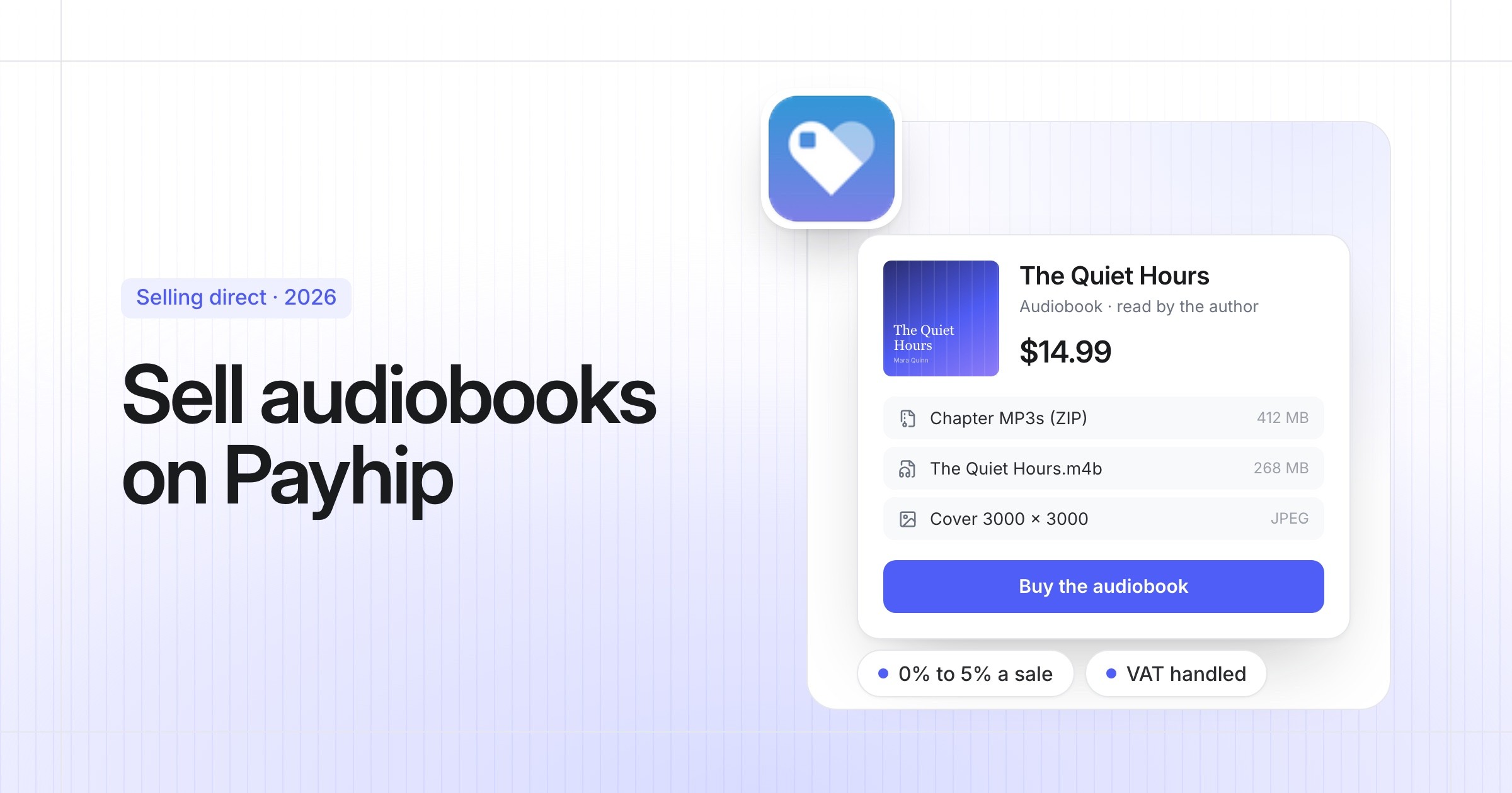 Sell audiobooks on Payhip