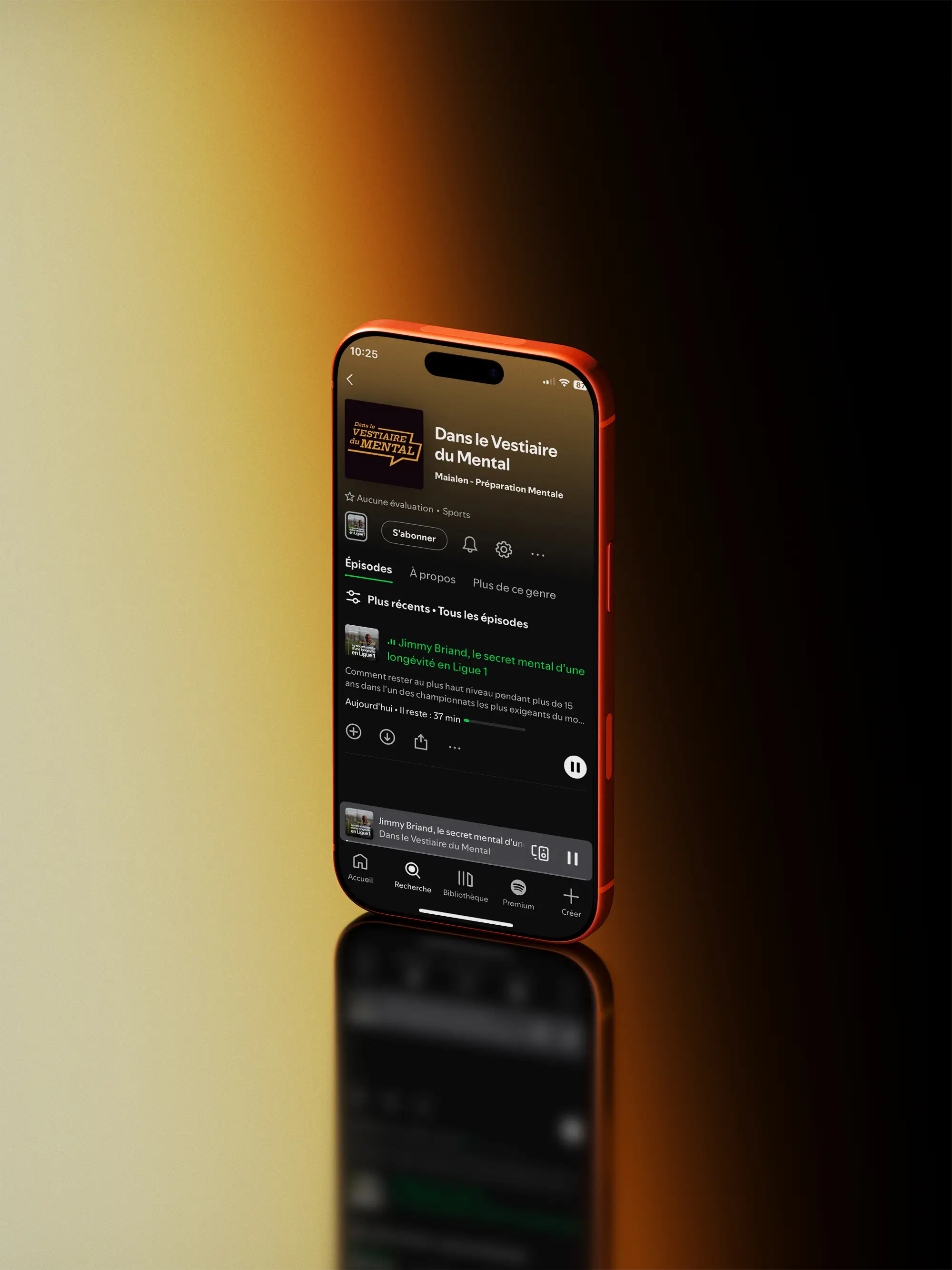 Télaphone sur l'application spotify