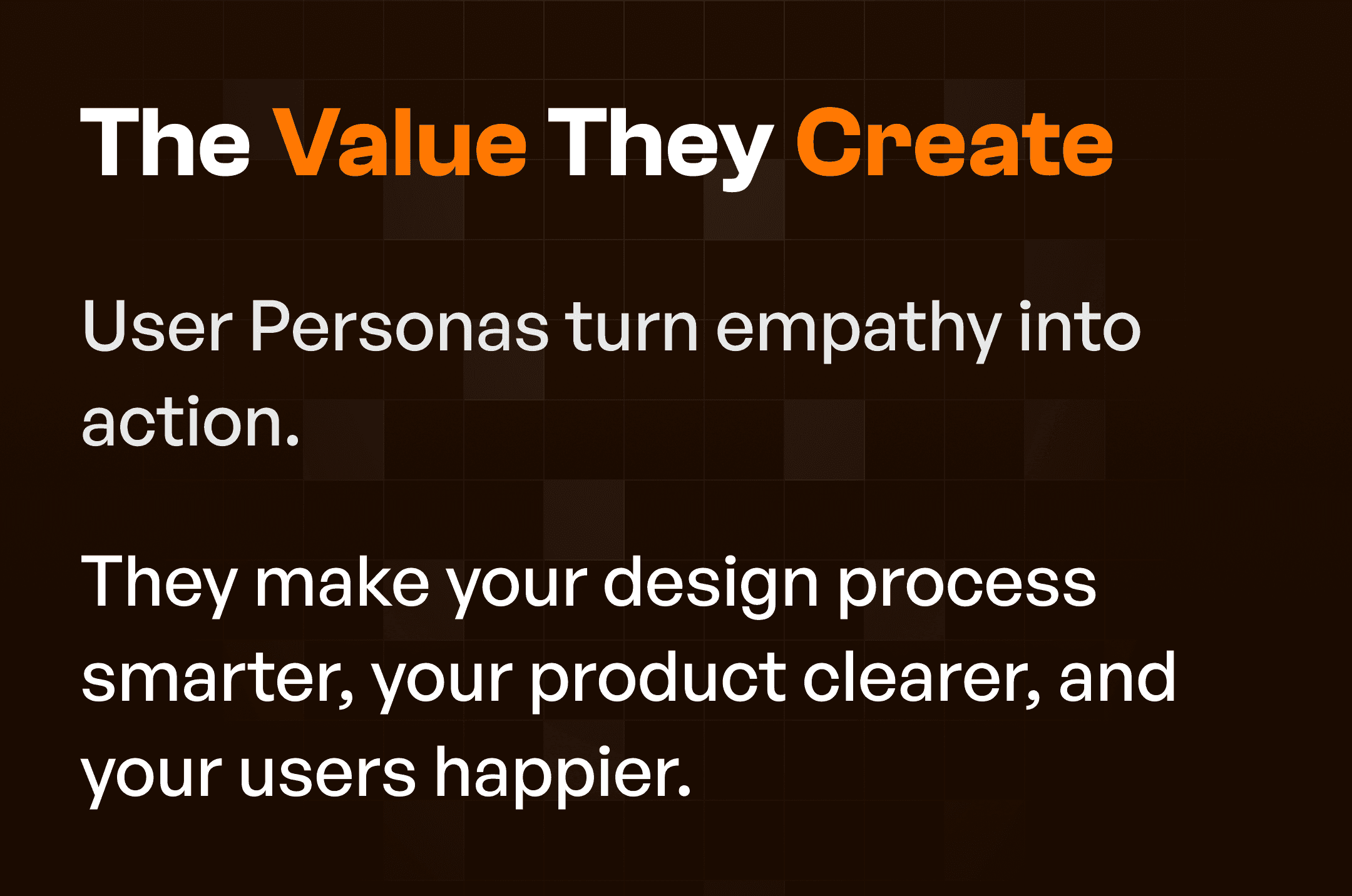 The Value of User Personas in brief