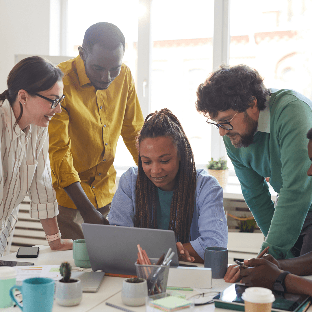People collaborating for Instagram for growth.