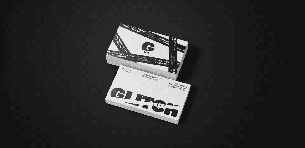 Glitch Tape visual identity and campaign artwork.