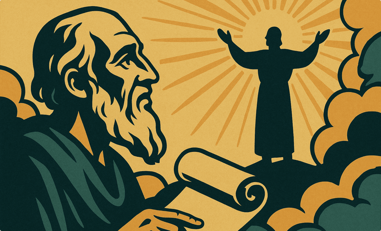 Moses descending mt. siani
